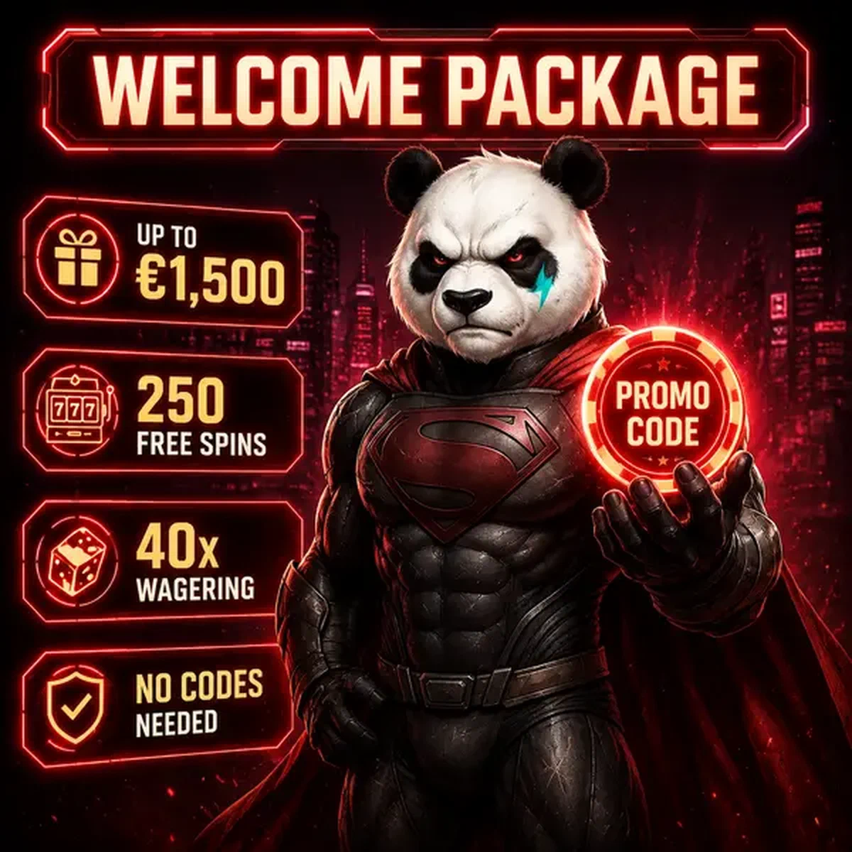 Bruno el panda abre cofre de bonos del tesoro en el portal de bienvenida de Bruno Casino